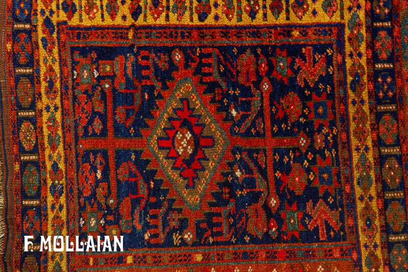 فرش دستباف روستایی آنتیک ایرانی کردی کد:۳۵۲۹۶۰۸۵